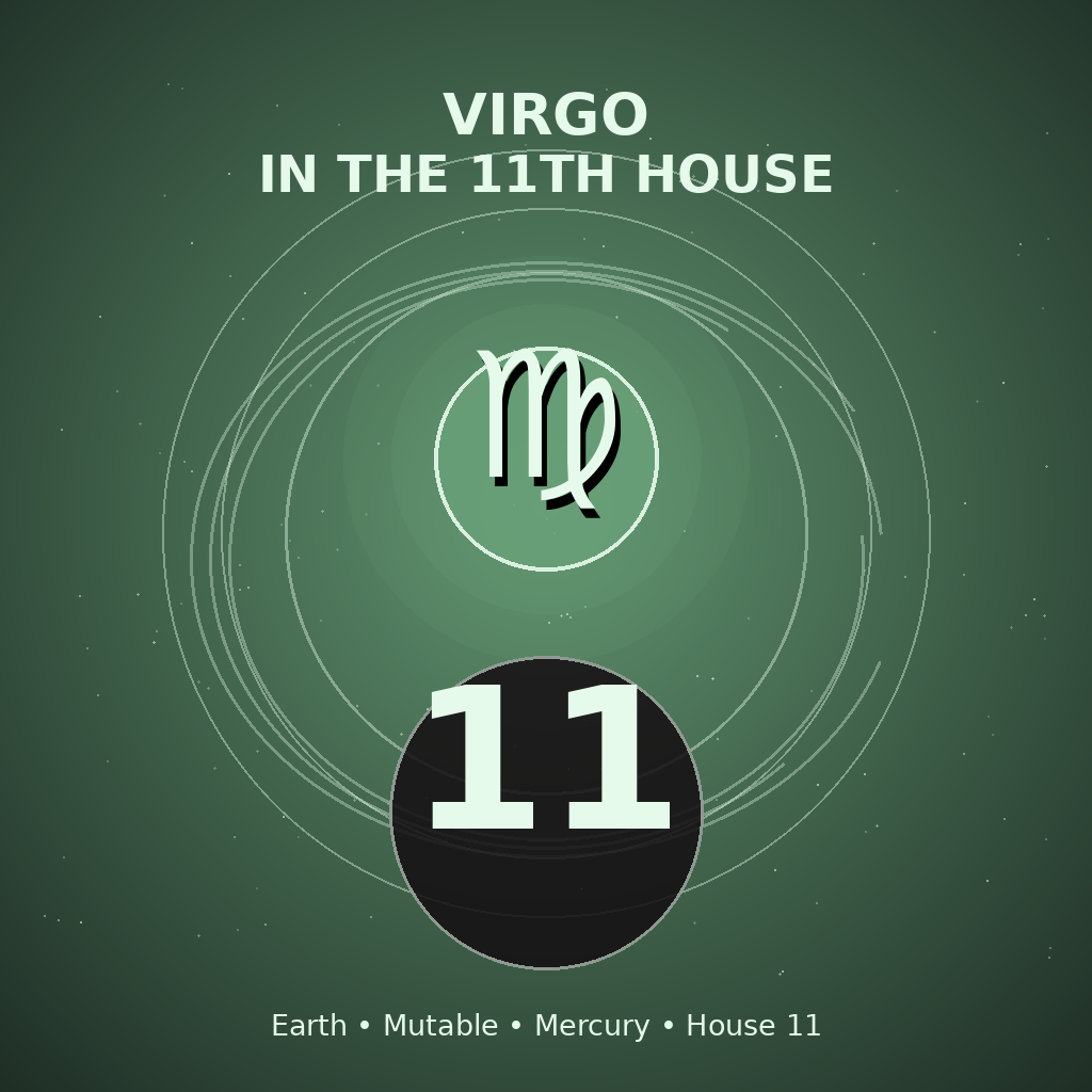 Virgo in the 11th House