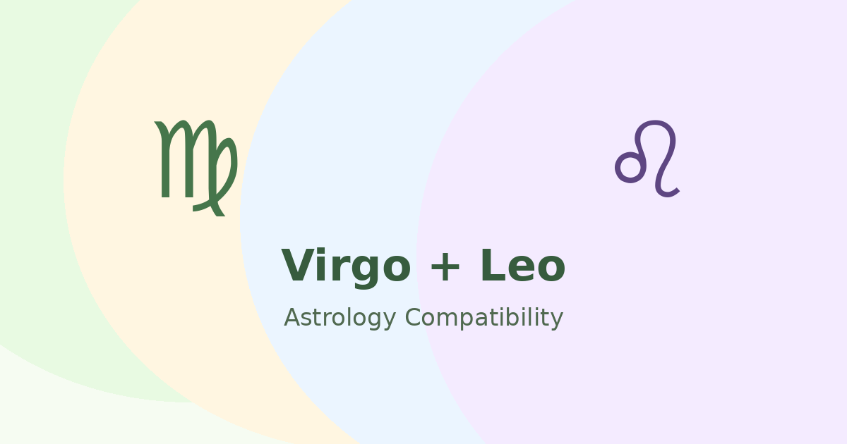 Virgo and Leo Compatibility astrology compatibility image